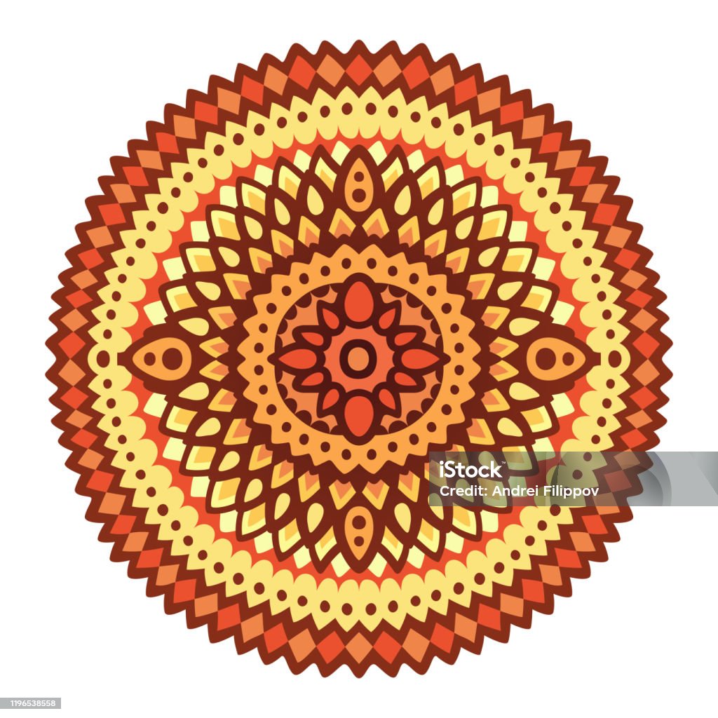 Abstract Solar Pattern Clip Art With Abstract Solar Round Pattern Stock Illustration ...