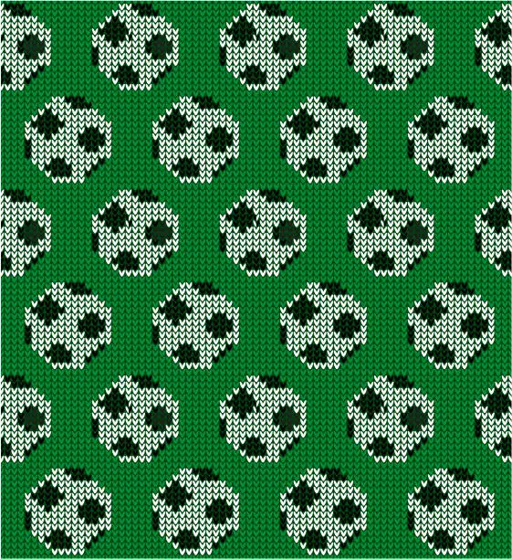 Vector illustration of Soccer balls - sweater pattern