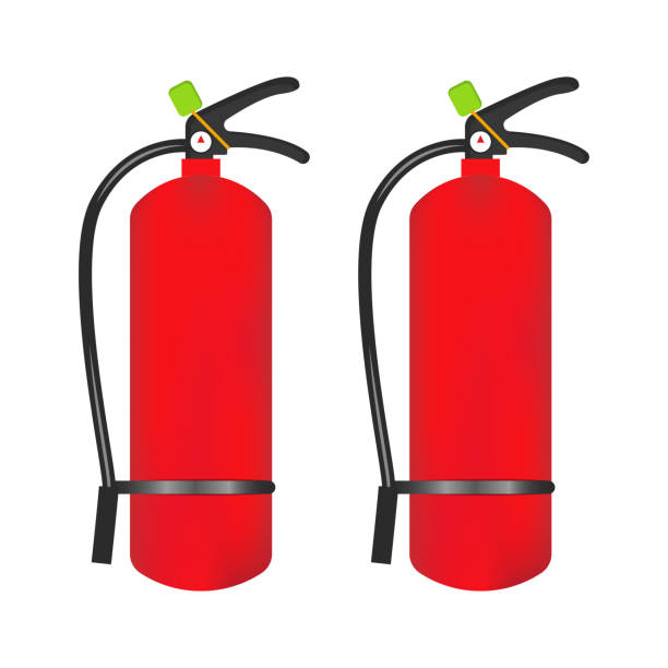 ilustrações de stock, clip art, desenhos animados e ícones de fire extinguisher icon on a white background. - petroleum sparse engineering security