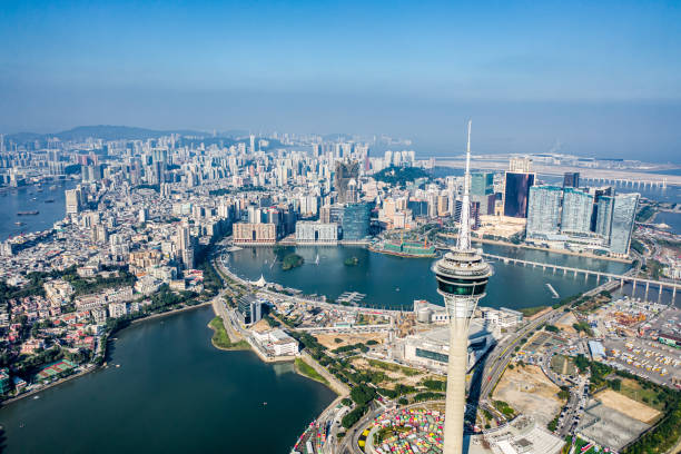 tower of macao at sunny day