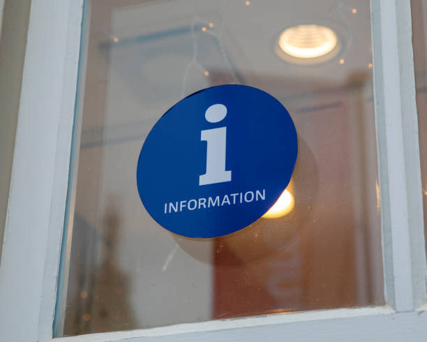 информационный знак - information sign information point data advice стоковые фото и изображения