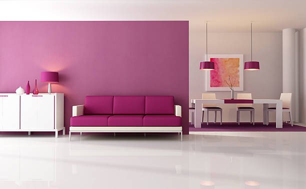 istock modern purple living room 119658749