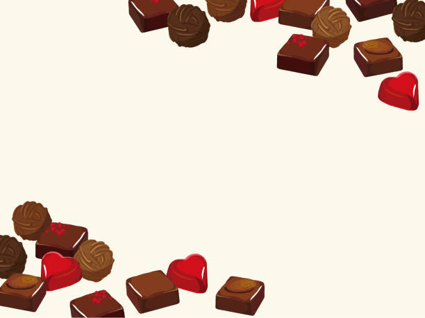 illustrazioni stock, clip art, cartoni animati e icone di tendenza di sfondo di san valentino - choco