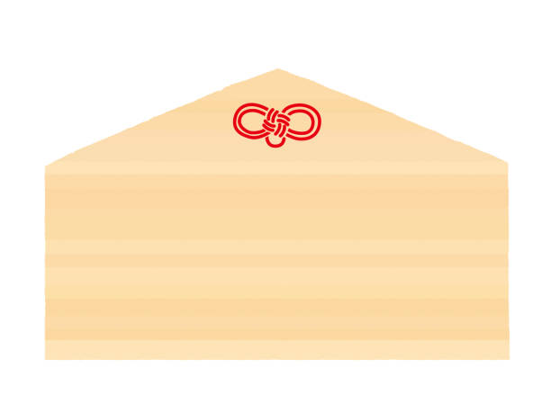 illustrations, cliparts, dessins animés et icônes de ema japonais. une tablette votive. - hatsumode