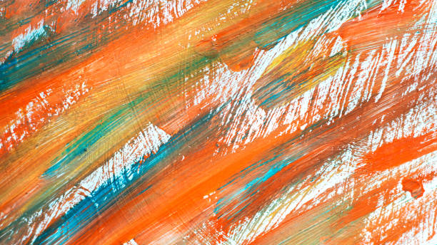 istock Abstract gouache painting different bright colors. 1196595336