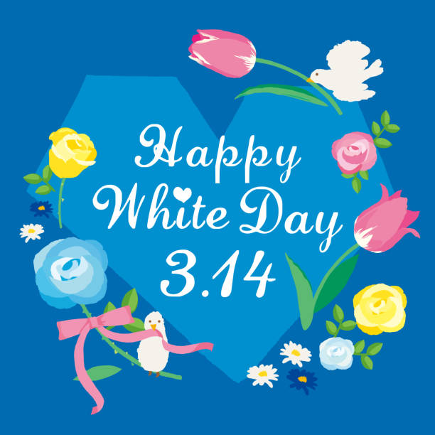 glücklich es, weißes tag poster - weißer tag japanischer feiertag stock-grafiken, -clipart, -cartoons und -symbole