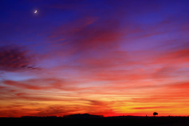 istock Very colorful sunset in dramatic sky 1196604777