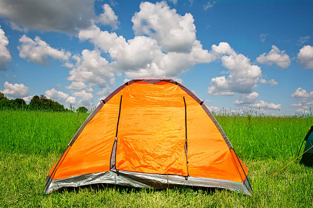 istock Bright tourist tent 119661533