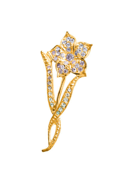 istock Flower brooch isolated 1196616545