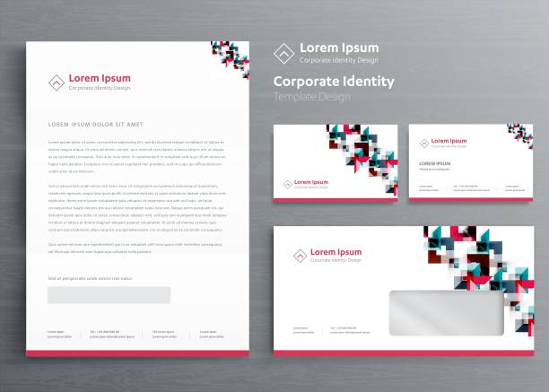 istock Classic stationery business Corporate Identity template design,  Brochure, flyer Digital Communication report Vector illustration mockup 1196617881