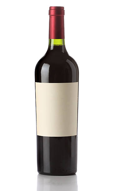 istock Wine bottle isolated with blank label 119661791