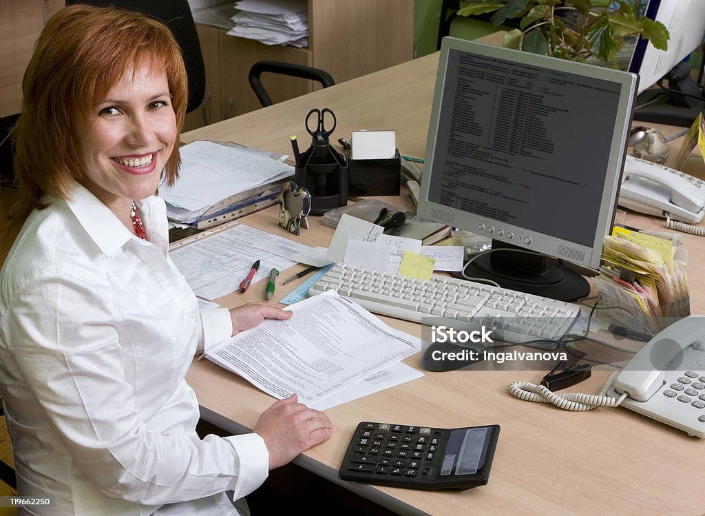 Professional woman programmatore - Foto stock royalty-free di Calcolatrice