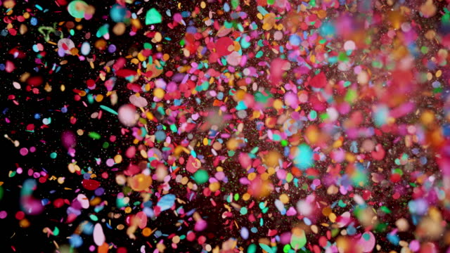 SLO MO LD Colorful confetti