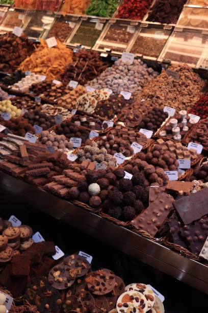 istock Chocolate pralines at a market 1196632865