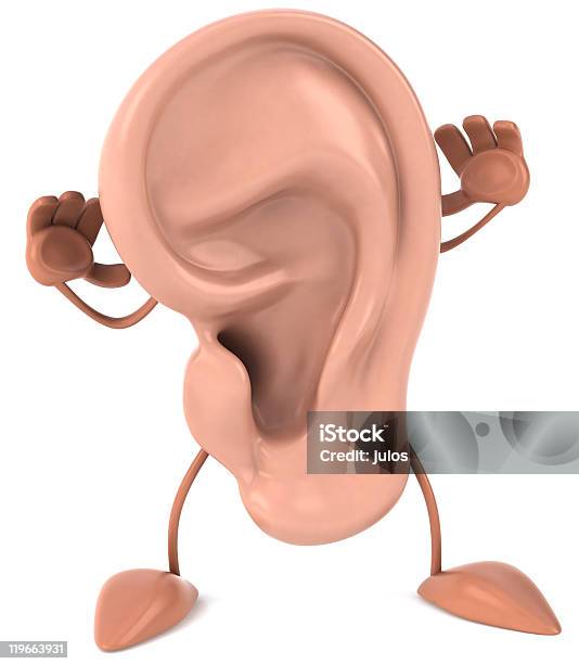 Fun Ear Stock Photo - Download Image Now - Anatomy, Characters, Color Image