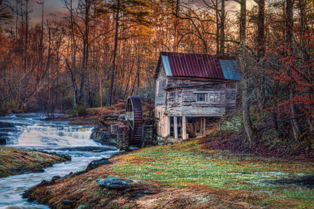 istock Early Morning Grist Mill in Georgia 1196640541