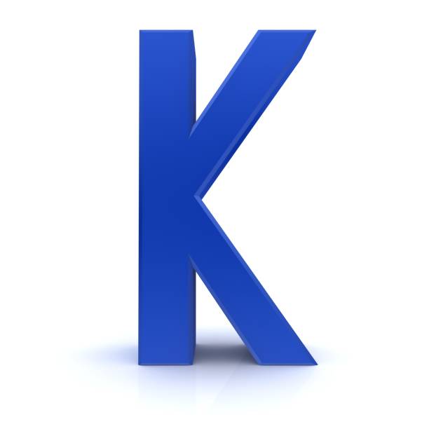 istock blue letter K sign alphabet character 3d 1196640830