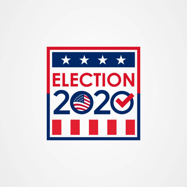 2020 미국 대통령 선거 투표 배너. - presidential election 이미지 stock illustrations