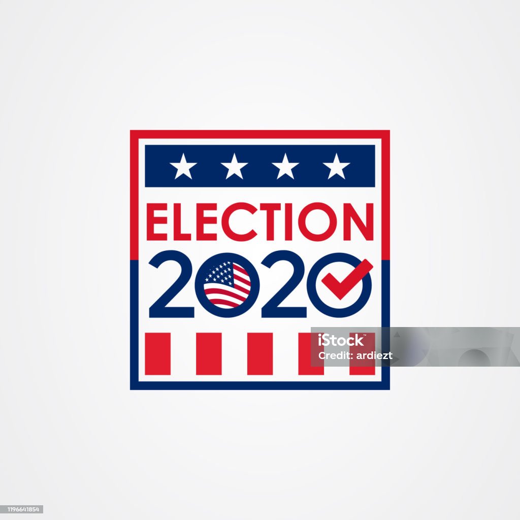 2020 United States of America presidential election vote banner. - Royalty-free Eleição arte vetorial