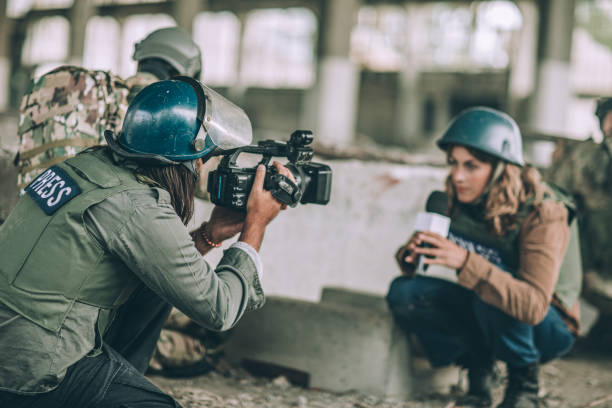 istock War journalists in the war zone 1196643887