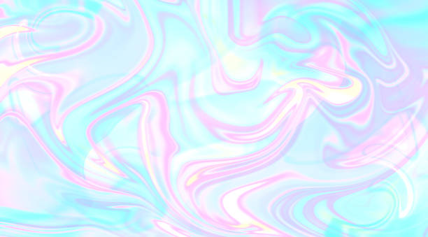 istock Abstract background. Bright light blue neon color palette digital marbling texture 1196648236
