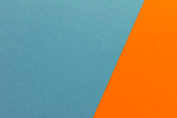 istock Trending colors in 2020. Abstract blue and deep orange background. Abstract geometric background for design. 1196660969