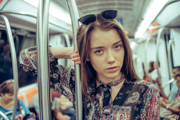 istock Pensive girl in the subway 1196662140