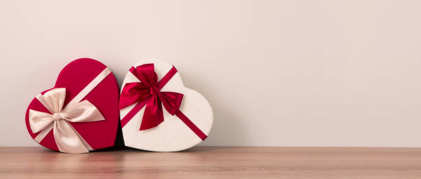 istock Valentine's Day Gifts Against Beige Wall Background 1196664213