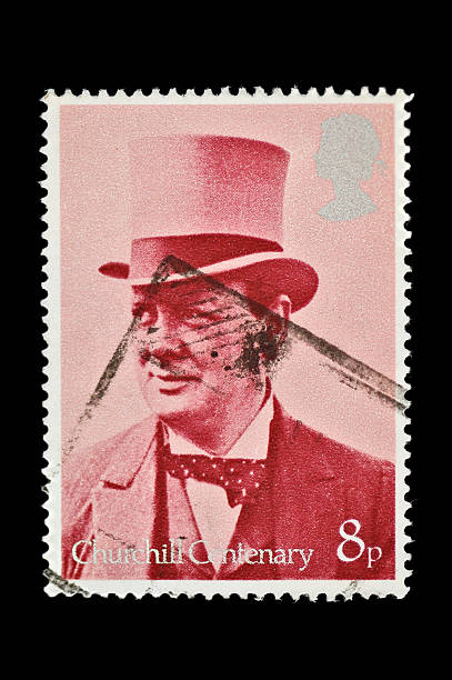 Winston Churchill stamp  winston churchill prime minister stock pictures, royalty-free photos & images