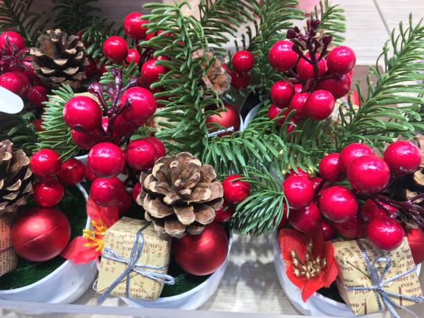 Close-Up Of Christmas Decoration On Table