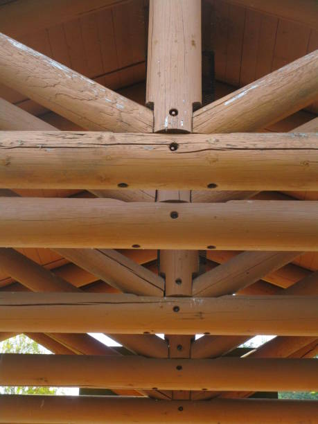 istock Log Roof Beams 1196674689
