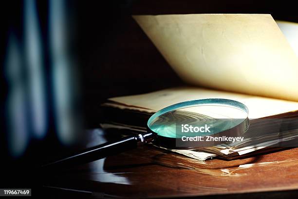 Research Stock Photo - Download Image Now - Magnifying Glass, Book, Exploration