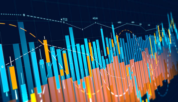 istock Digital background business, growth and development charts 1196678030