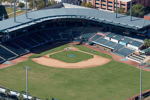 Aerial view of the Baseball Grounds of Jacksonville Jacksonville Florida photograph taken Nov 2019