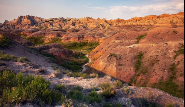 istock Rugged terrain in the Badlands National Park 1196691593