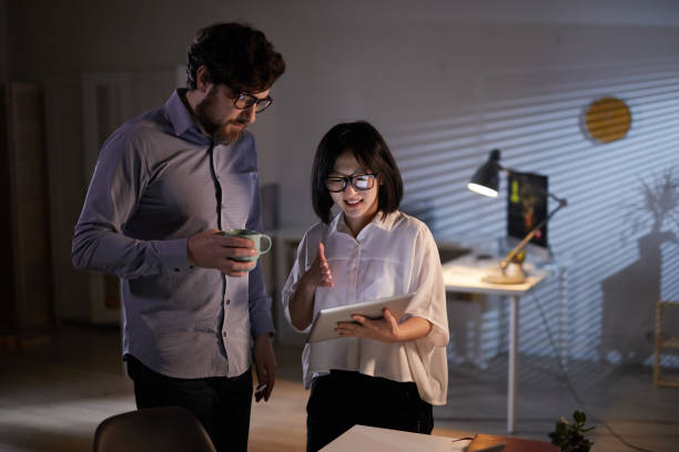 istock Business people discussing online work 1196691723