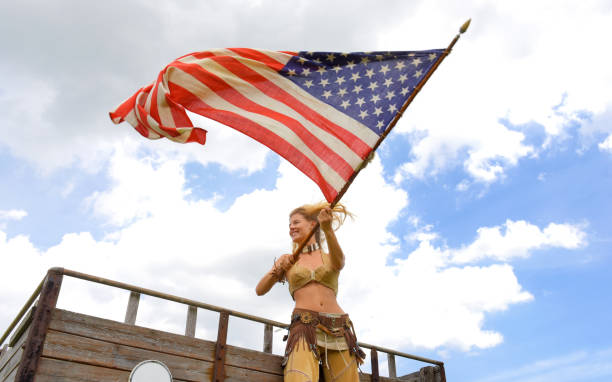 istock Patriotic US Girl 1196695642