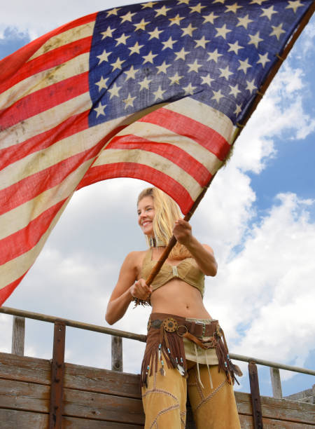 istock Patriotic US Girl 1196695653