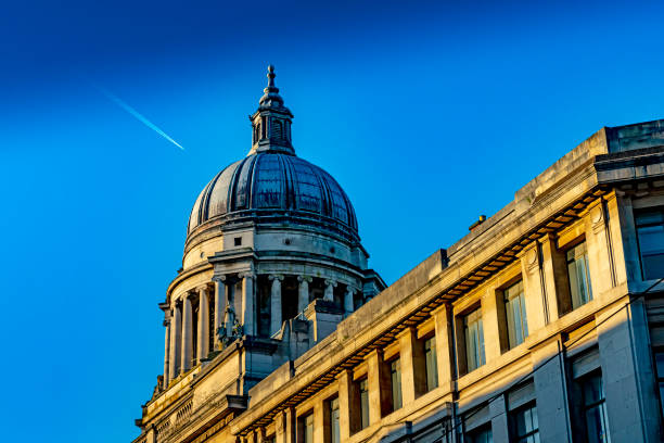 2019 Nottingham Town Hall 2019 Christmas in front of the Town hall at Nottingham in Nottinghamshire, UK. nottingham stock pictures, royalty-free photos & images