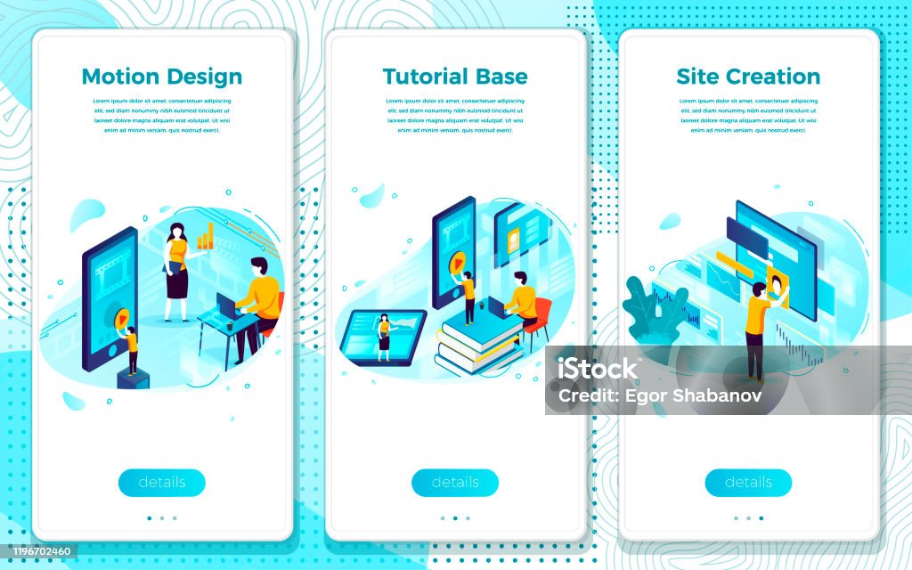 Learning Tutorial Area Vector Online Learning Tutorial Base Motion Design Stock Illustration ...
