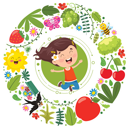 Ilustración de Pequeño Niño Y Elementos De La Naturaleza y más Vectores Libres de Derechos de Aire libre - Aire libre, Alegre, Alimento - iStock Ilustración de Pequeño Niño Y Elementos De La Naturaleza y más Vectores Libres de Derechos de Aire libre - Aire libre, Alegre, Alimento - iStock
