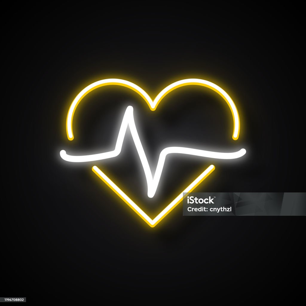Biểu Tượng Nhịp Tim Hiệu Ứng Neon Phát Sáng Bộ Sưu Tập Biểu Tượng ...