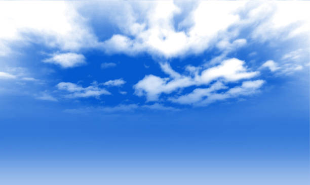 istock Background of blue sky and white clouds 1196709632