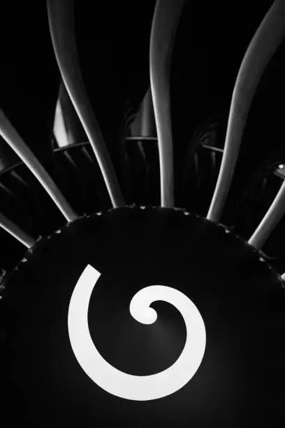 Jet, engine, fanblades, detail