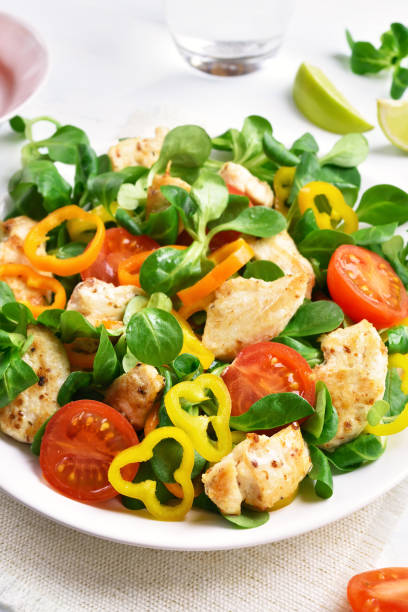 istock Vegetable salad with grilled chicken breast 1196713479