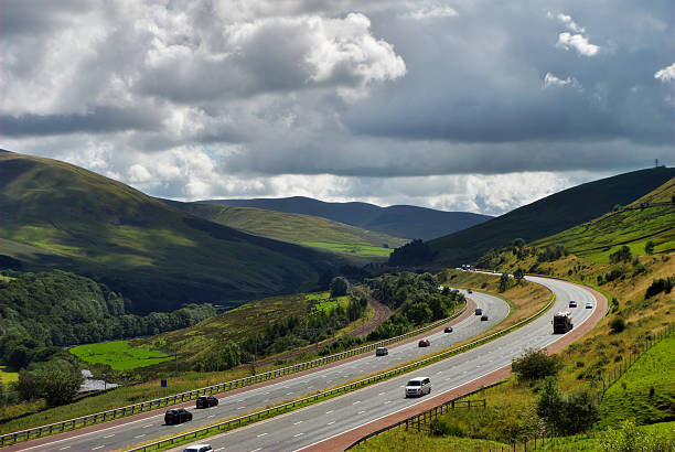 M6 Motorway in Cumbria stock photo