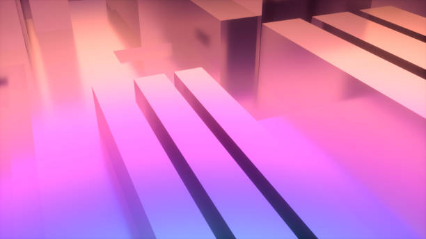 istock 3D Abstract Iridescent Geometric Shapes Background 1196715086