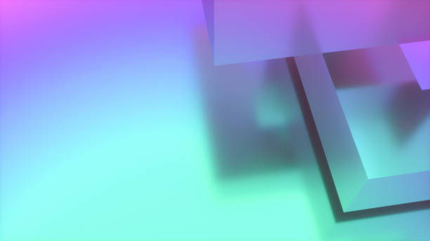 istock 3D Abstract Iridescent Geometric Shapes Background 1196715295