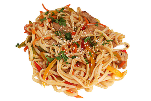istock Japanese noodles with vegetables and pork 1196727494