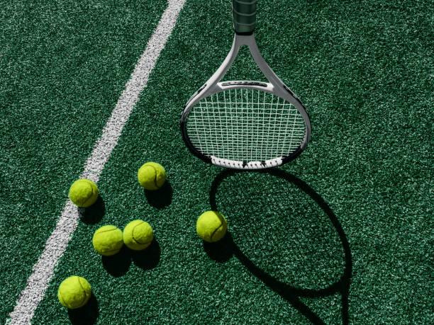 istock Tennis court Top view 1196728515
